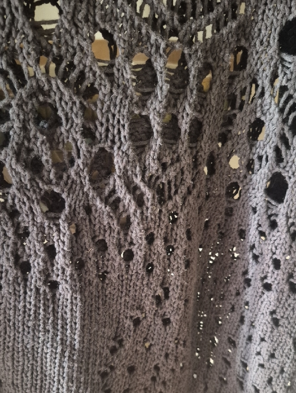 Free People Black Openwork Scoopneck Crochet Sweater - Picture 9 of 11